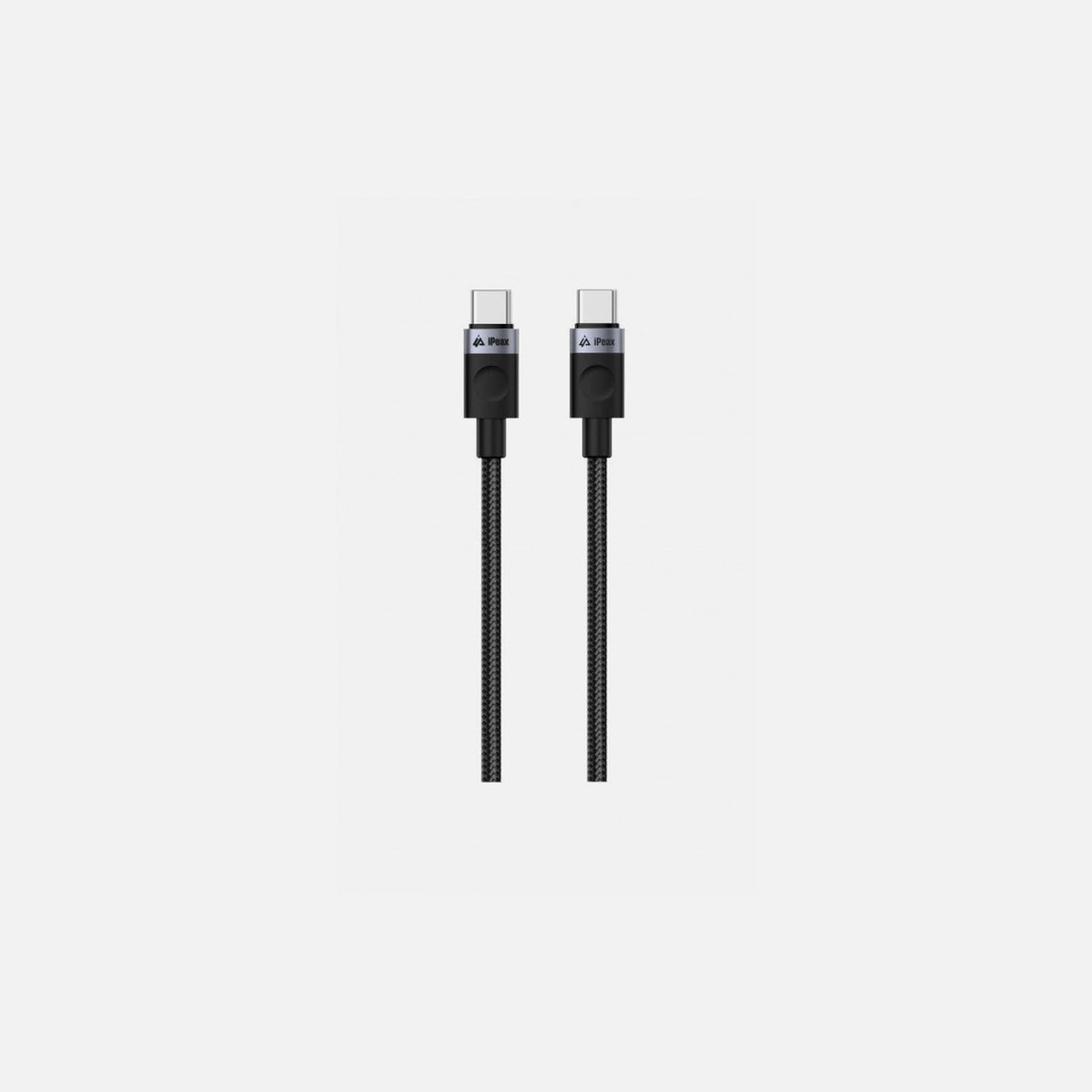 iPEAX Durable Textile USB-C to USB-C Cable 1m – Nylon Braided, Black