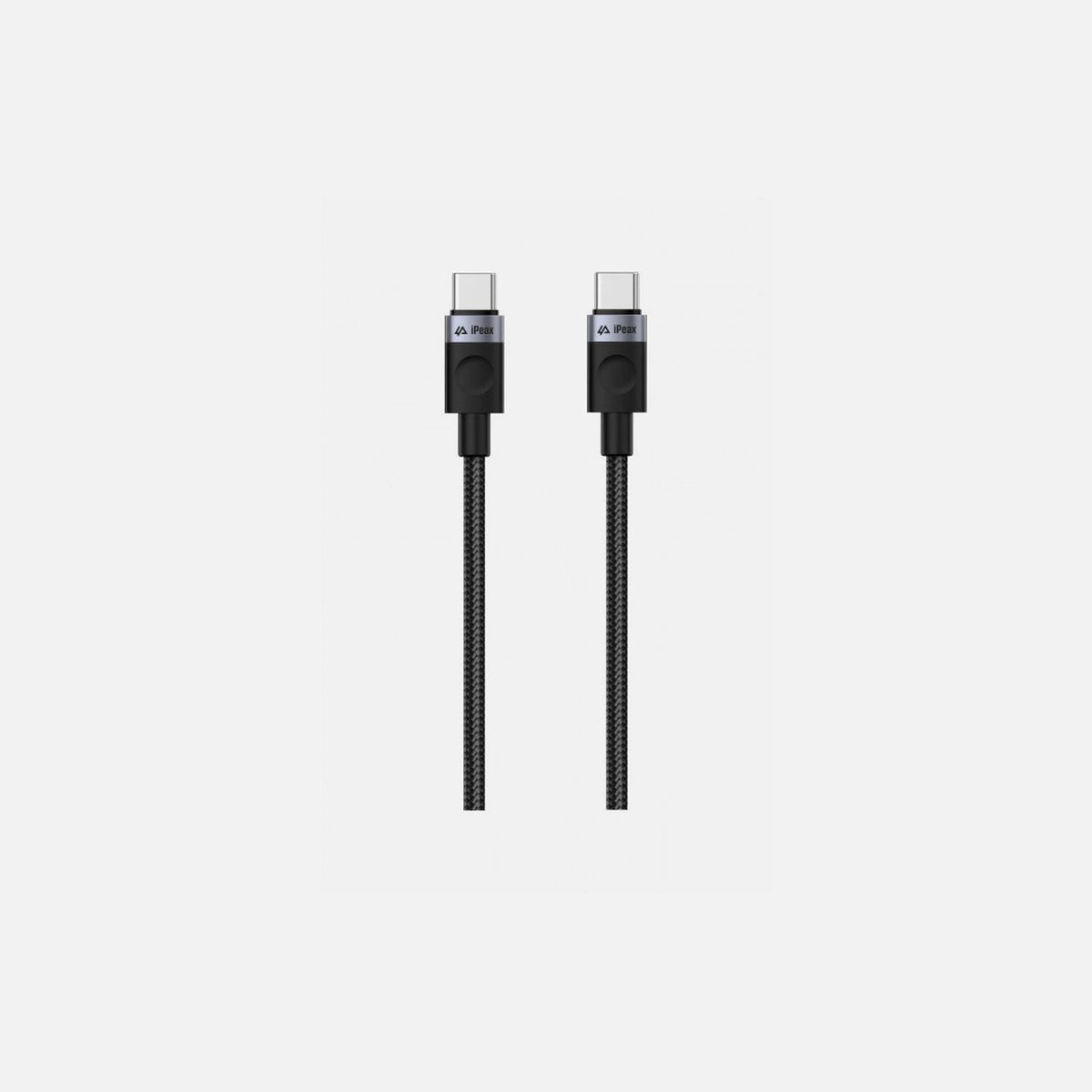 iPEAX Durable Textile USB-C to USB-C Cable 1.5m – Nylon Braided, Black