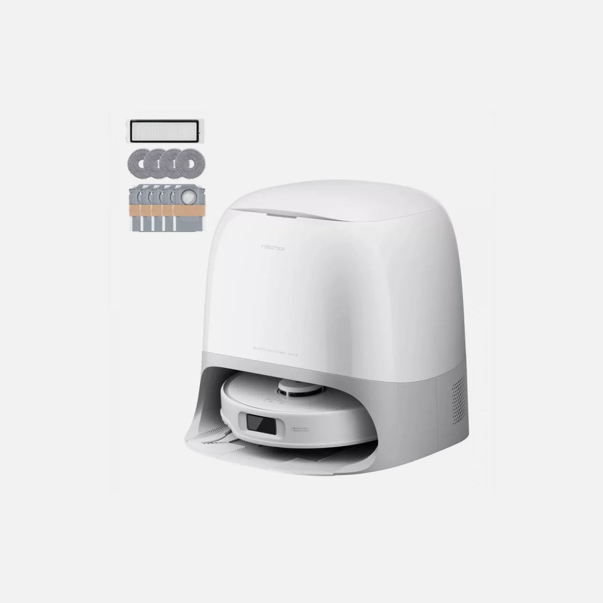 Roborock Q Revo Curv 5A1 Robot Vacuum & Mop 17000Pa with Auto Mop Lifting – White