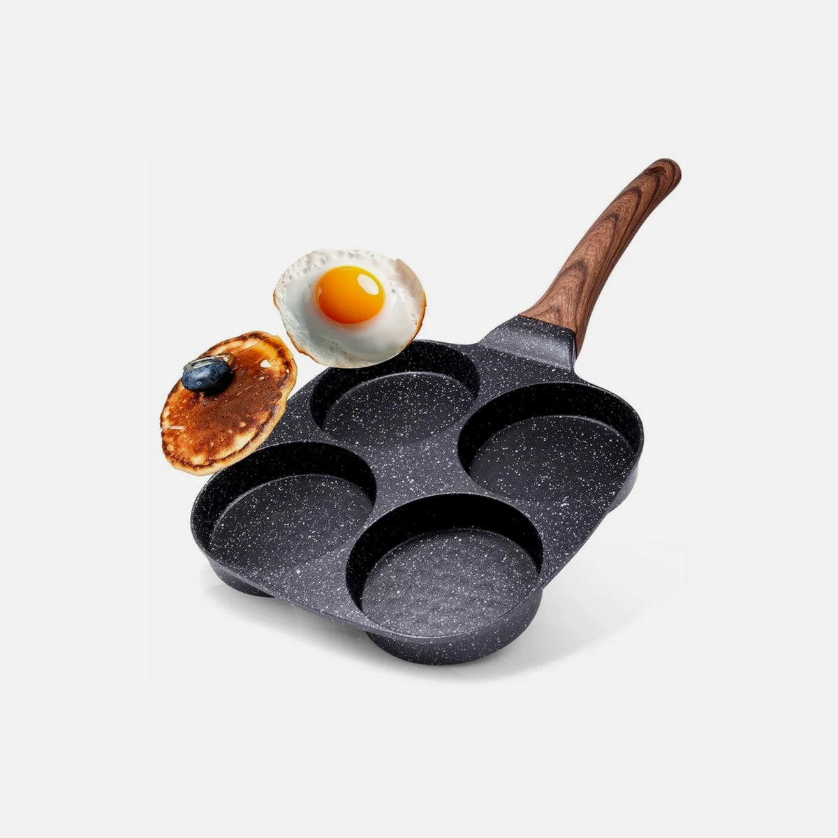 Vilde Premium Four-Cup Egg Pan 19cm Aluminium with Granite Non-Stick Coating