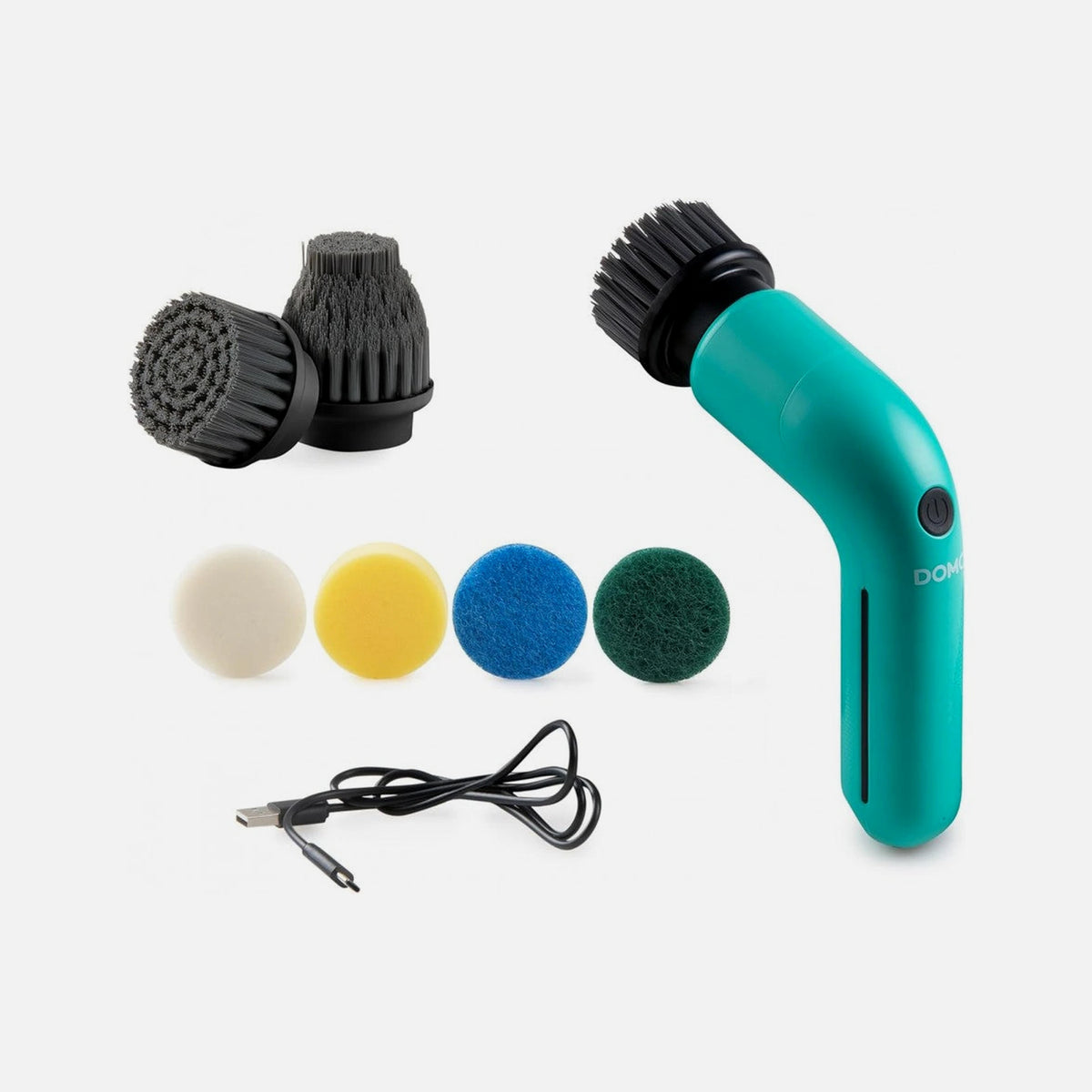DOMO 6-in-1 Rechargeable Electric Cleaning Brush IPX7 with 6 Heads