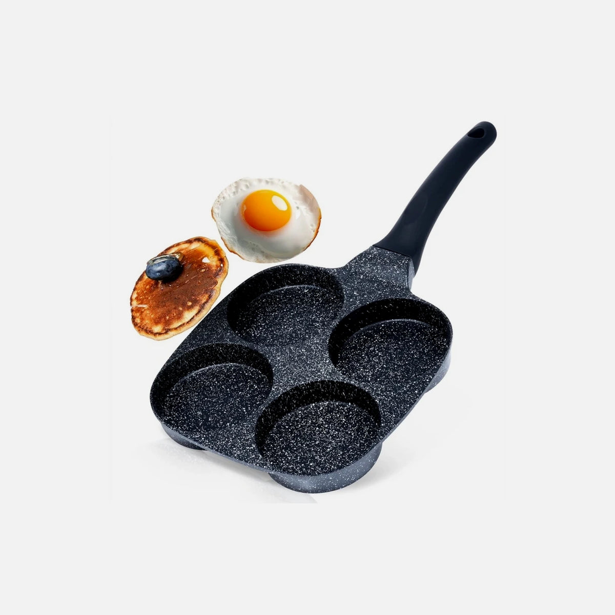 Vilde Premium Four-Cup Egg Pan 19cm Aluminium with Granite Non-Stick Coating