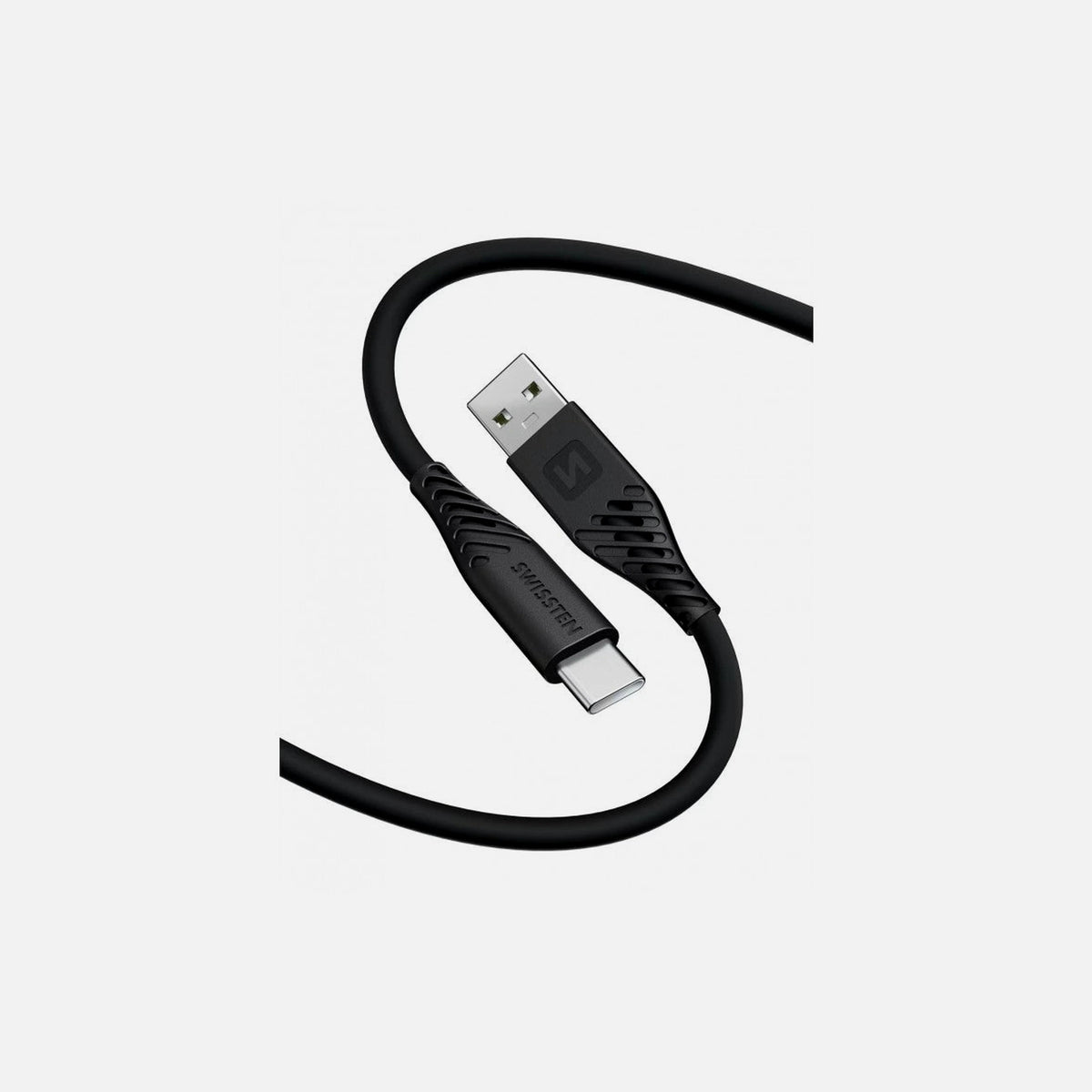 Swissten Soft Silicone USB-C to USB-C Cable 1.5m – Black
