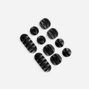 Swissten Cable Organizer Clips Set of 10 with Adhesive – Black