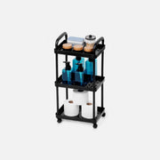 Vilde 3-Tier Storage Trolley Cart 61x30x21cm with Wheels – Black