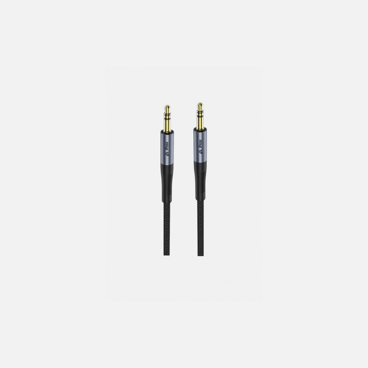 iPEAX 3.5mm AUX Audio Cable 1.5m Gold-Plated with Nylon Braiding – Black