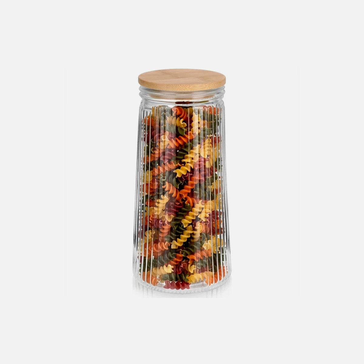 Vilde Premium 1400ml Borosilicate Glass Food Storage Jar – Bamboo Lid, Airtight Silicone Seal