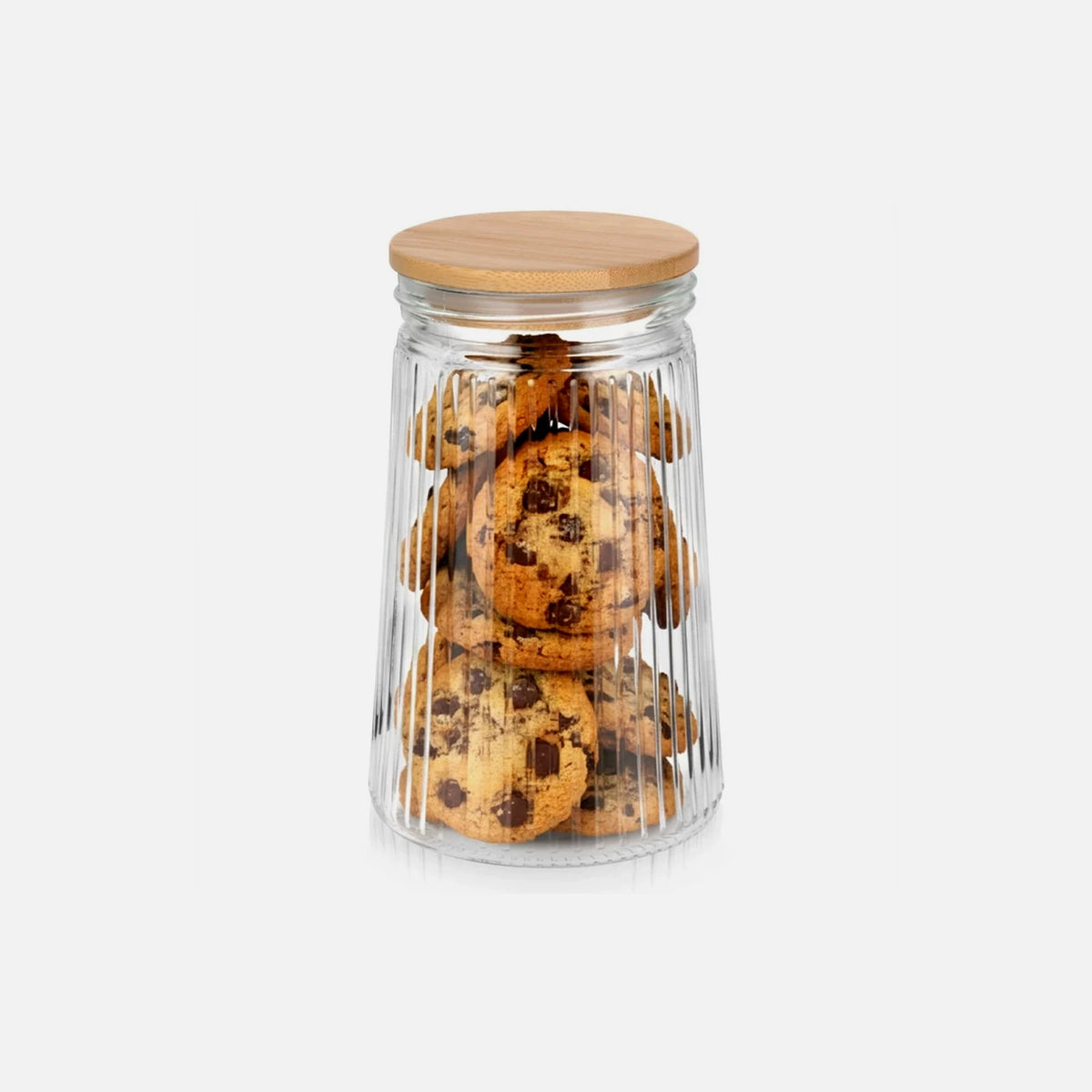 Vilde Premium 1000ml Borosilicate Glass Food Storage Jar – Bamboo Lid, Airtight Silicone Seal