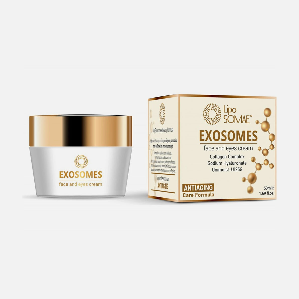 LipoSOMAE Exosomes Anti-Aging Day Face Cream 125g – Plant Exosomes & UNIMOIST U-125 G