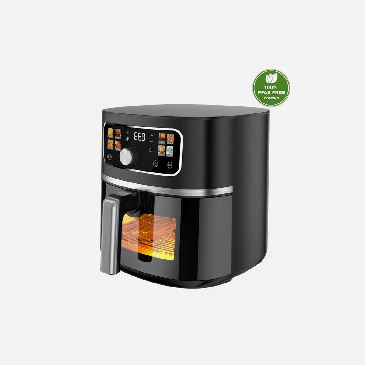 Emerio Air Fryer XL 5.7L AF-133253.1 – PFAS-Free, Color Display, Viewing Window