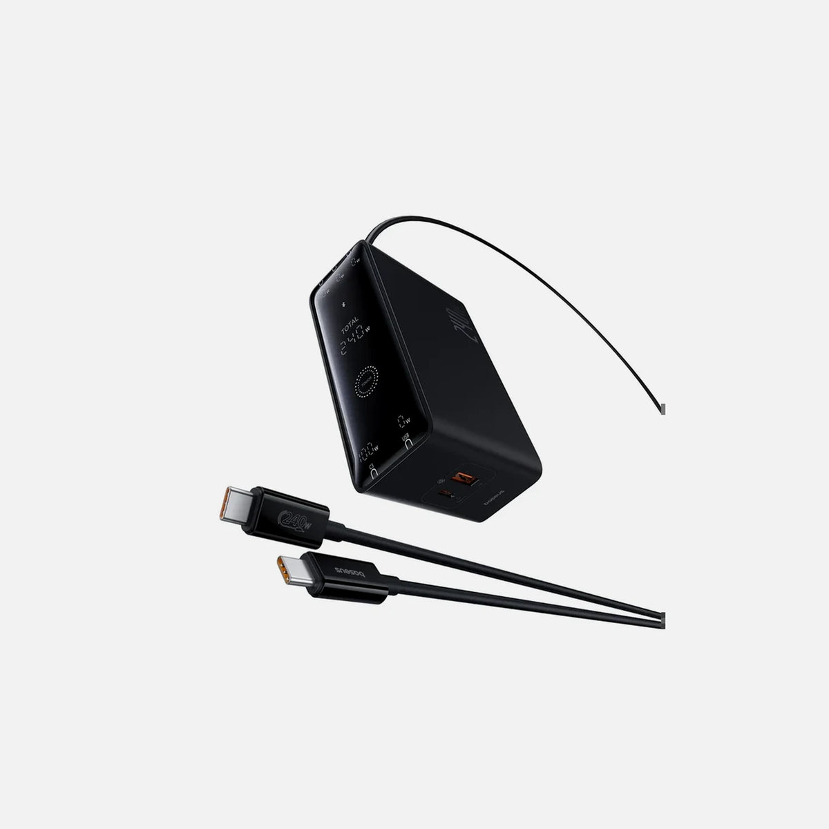 Baseus 240W GaN3 Pro Charger – PD3.1 / QC4.0 / AFC / FCP, 3x USB-C + USB-A, Black