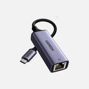 Ugreen 50737 USB-C to Gigabit Ethernet Adapter / Hub – Thunderbolt 3 Compatible, Silver