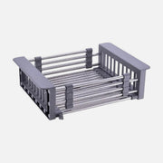 AJ Extendable Sink Dish Drying Rack 28-45 x 22 x 11 cm – Light Grey