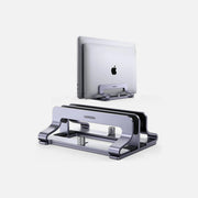 Ugreen Double Vertical Laptop Stand – Aluminium, 2 Slots, Adjustable Width, up to 17.3" / 5 kg, Grey
