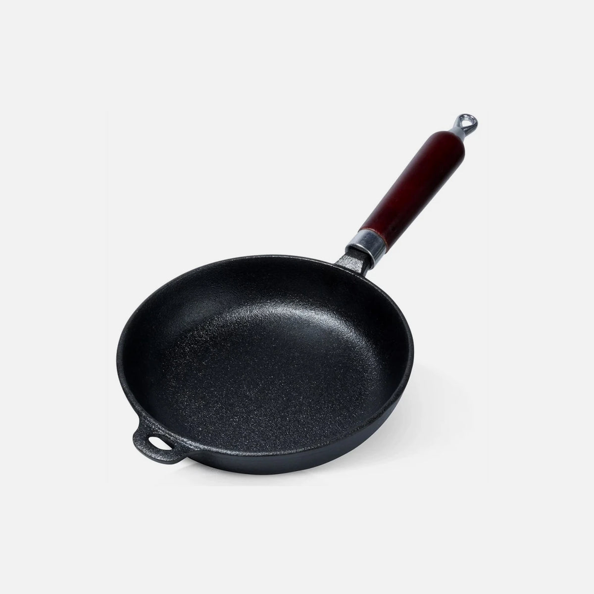 Vilde Premium Cast Iron Skillet 20 cm – Wood Handle, All-Hob Compatible