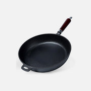 Vilde Premium Cast Iron Skillet 28 cm – Removable Wood Handle, Stovetop-to-Oven