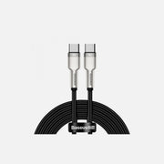 Baseus Cafule Metal USB-C to USB-C Cable 5A 100W 2m – Braided, Black/Grey