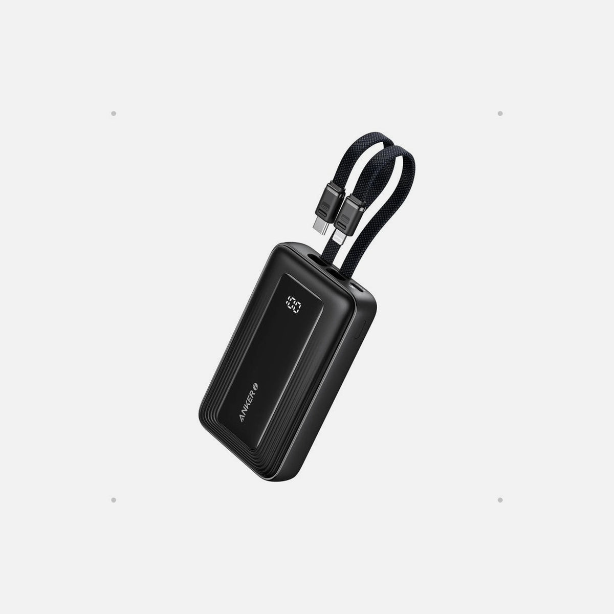 Anker Zolo Power Bank 10000mAh 30W – USB-A, USB-C, Built-in USB-C & Lightning Cables, Black