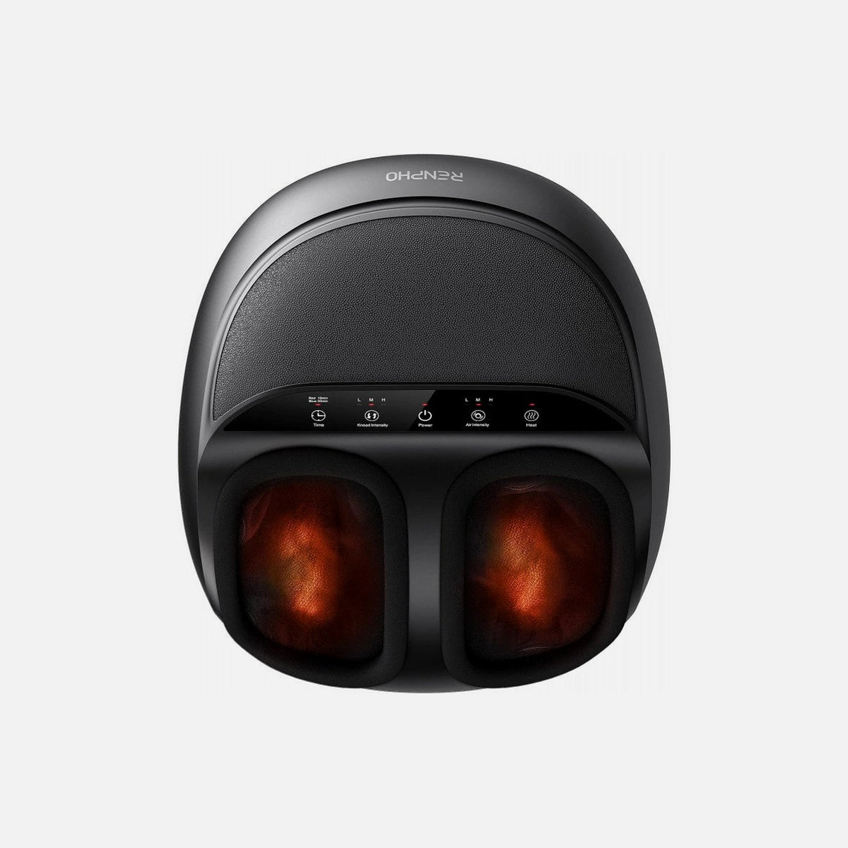 Renpho Shiatsu Foot Massager with Heat – 3 Kneading + 3 Pressure Levels, Touchscreen, Black