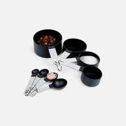 Vilde 8-Piece Measuring Cups & Spoons Set – Stainless Steel Handles, Ring-Linked
