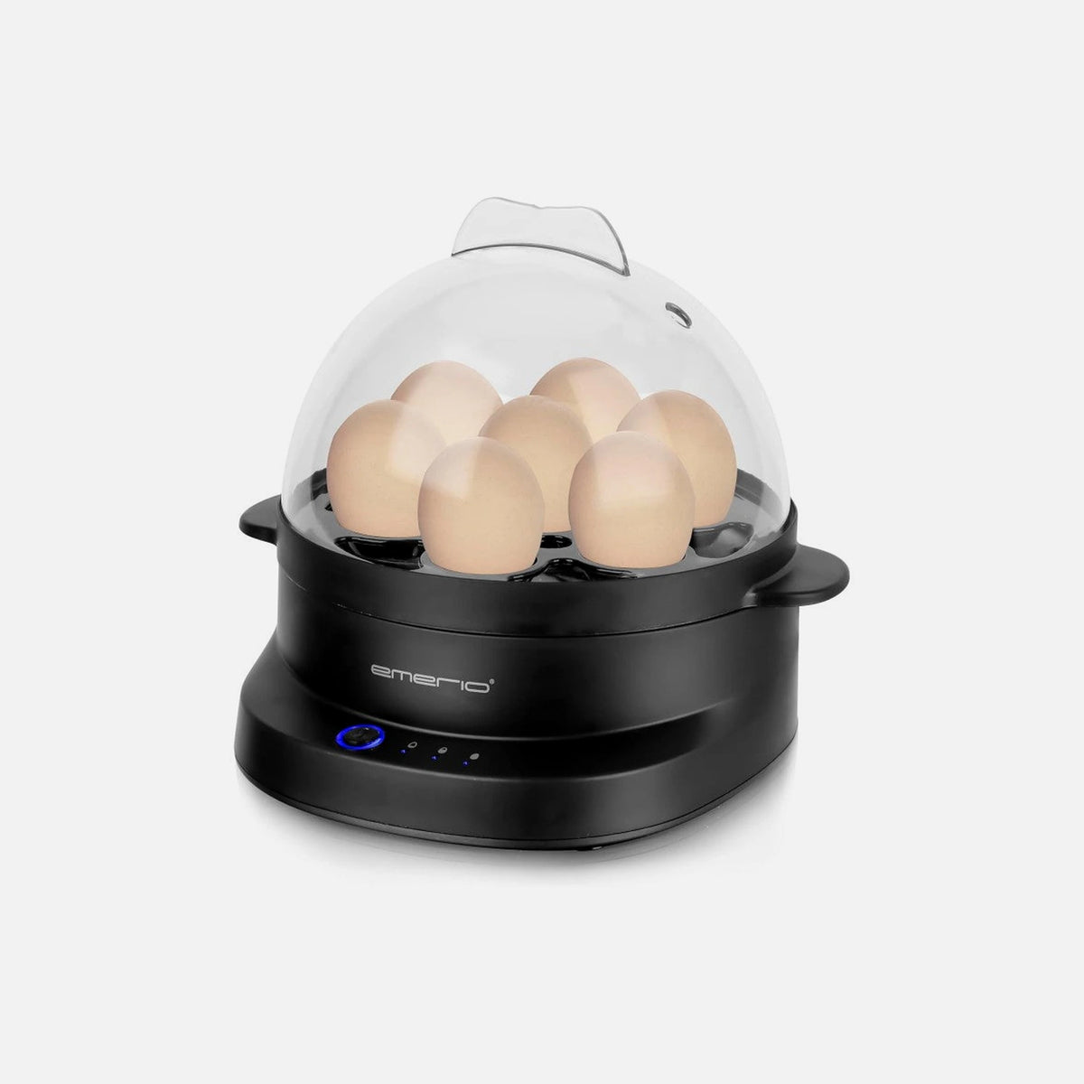 Emerio Smart Egg Boiler 7-Egg 350W – 3 Hardness Levels, Voice Alerts, Black
