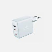 Swissten GaN 70W 3-Port Wall Charger – 2× USB-C PD, USB-A, White