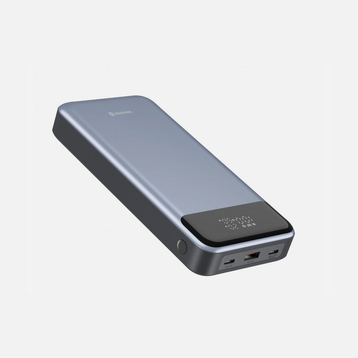Swissten Power Bank 30000mAh 133W – USB-C PD 100W + USB-C PD 33W + USB-A QC 22.5W, Grey