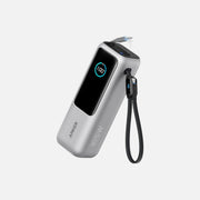 Anker Laptop Power Bank 25000mAh 165W – 3× USB-C 100W, USB-A, Built-in Cables, LED Display, Silver
