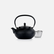 Vilde Cast Iron Teapot 1000ml with Stainless Steel Filter – Enamel Lined, Black