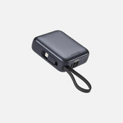 Swissten Space Power Bank 10000mAh 22.5W – Built-in USB-C & Lightning Cables, LCD, Silver