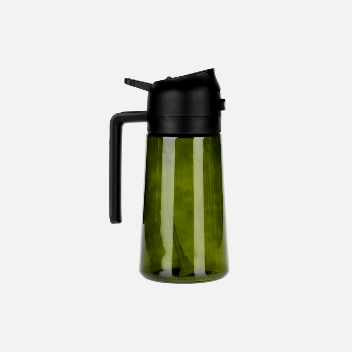 Vilde Oil Sprayer 450ml Glass Bottle – Pump Spray & Pour, Black / Dark Green