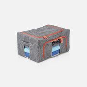Vilde Fabric Storage Box 22L 40×30×20cm with 2 Window Openings – Gray