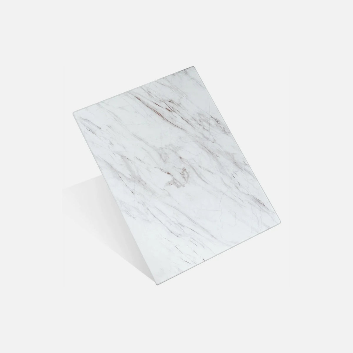 Vilde Chopping Board Tempered Glass 40×30cm – Marble White, Non-slip