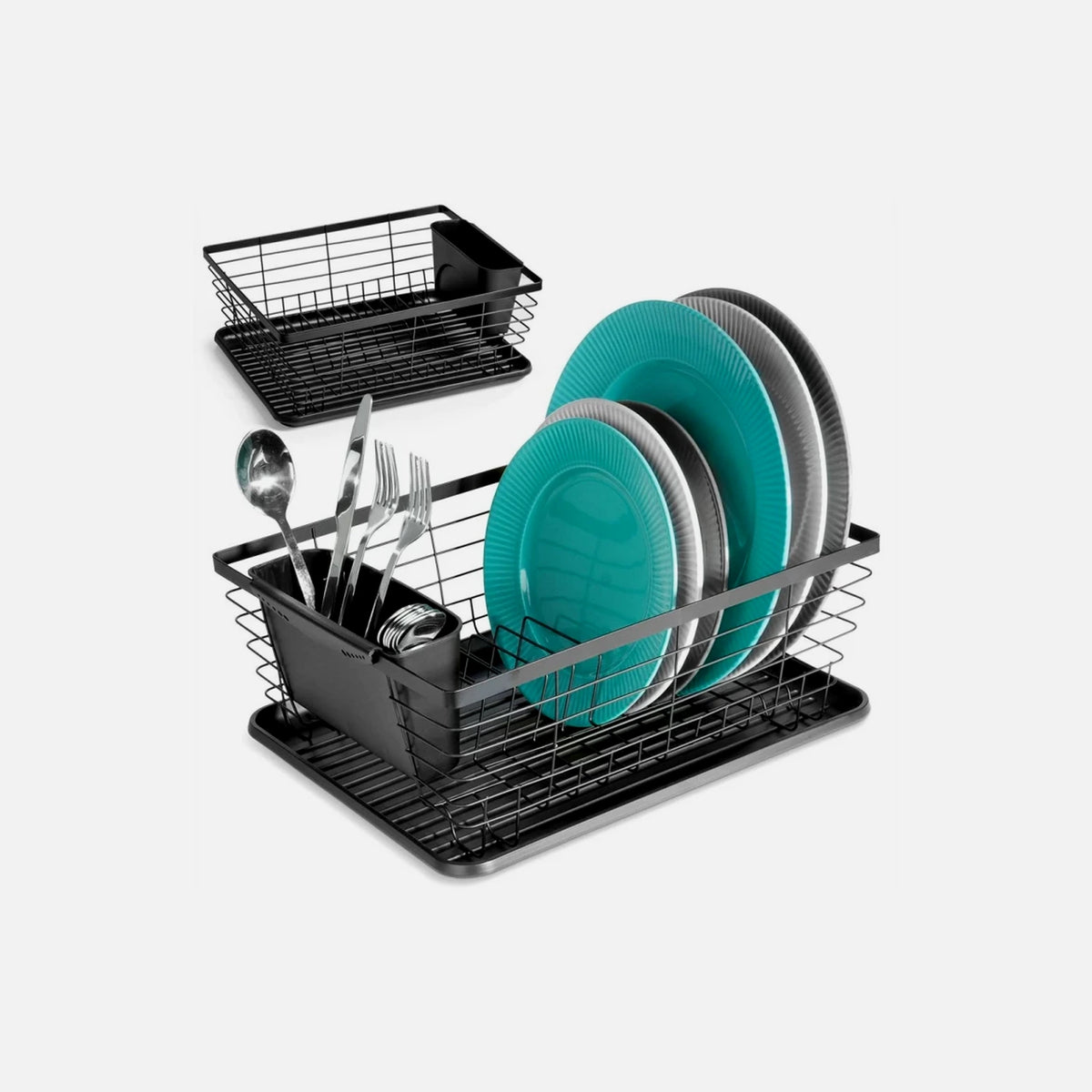 Vilde Dish Drying Rack Metal 36×30×14.5cm – Industrial Black