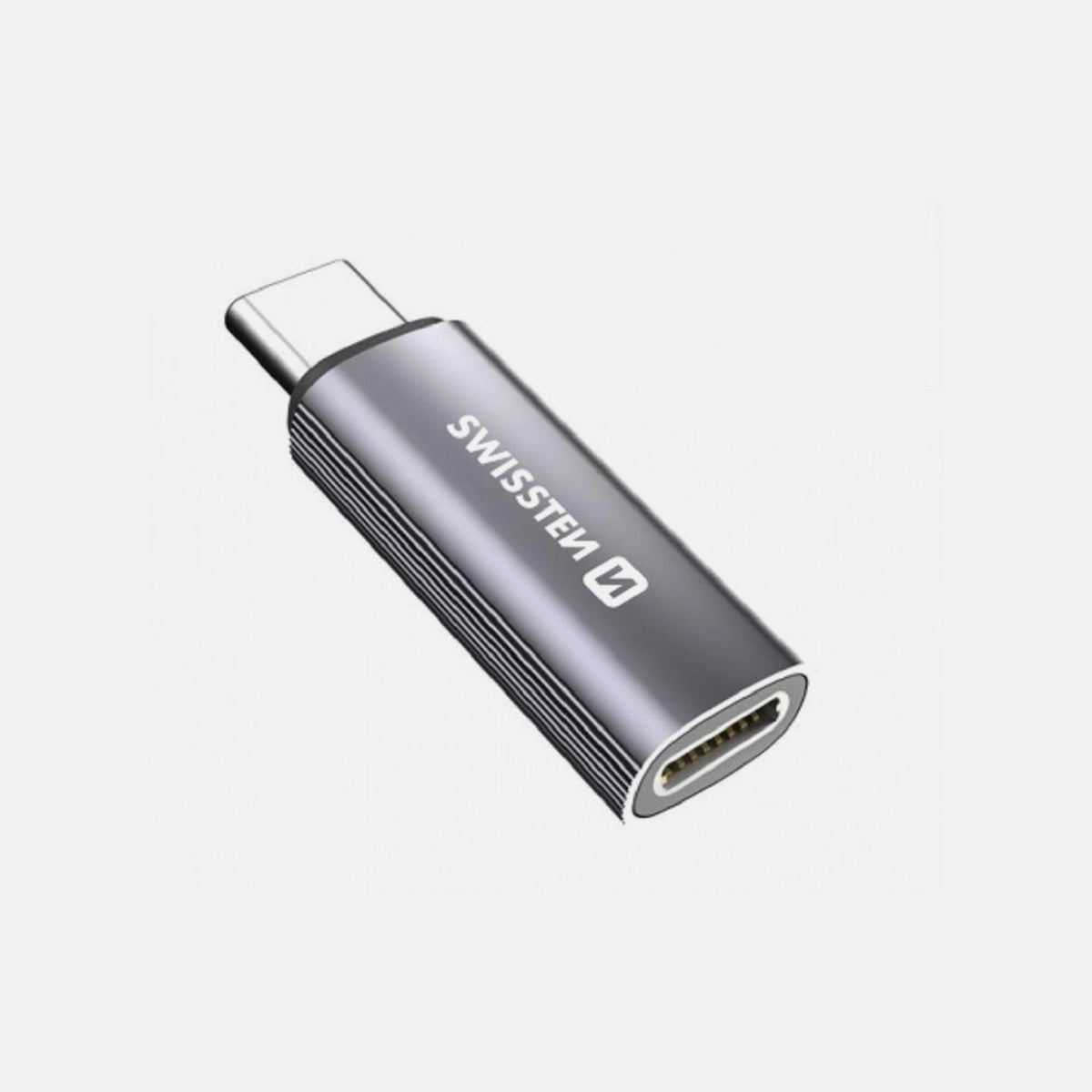 Swissten USB-C Male to Lightning Female Charging Adapter 30W – Space Grey