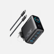 Anker Laptop Charger 140W 4-Port GaN PD 3.1 with USB-C Cable – Dark Gray