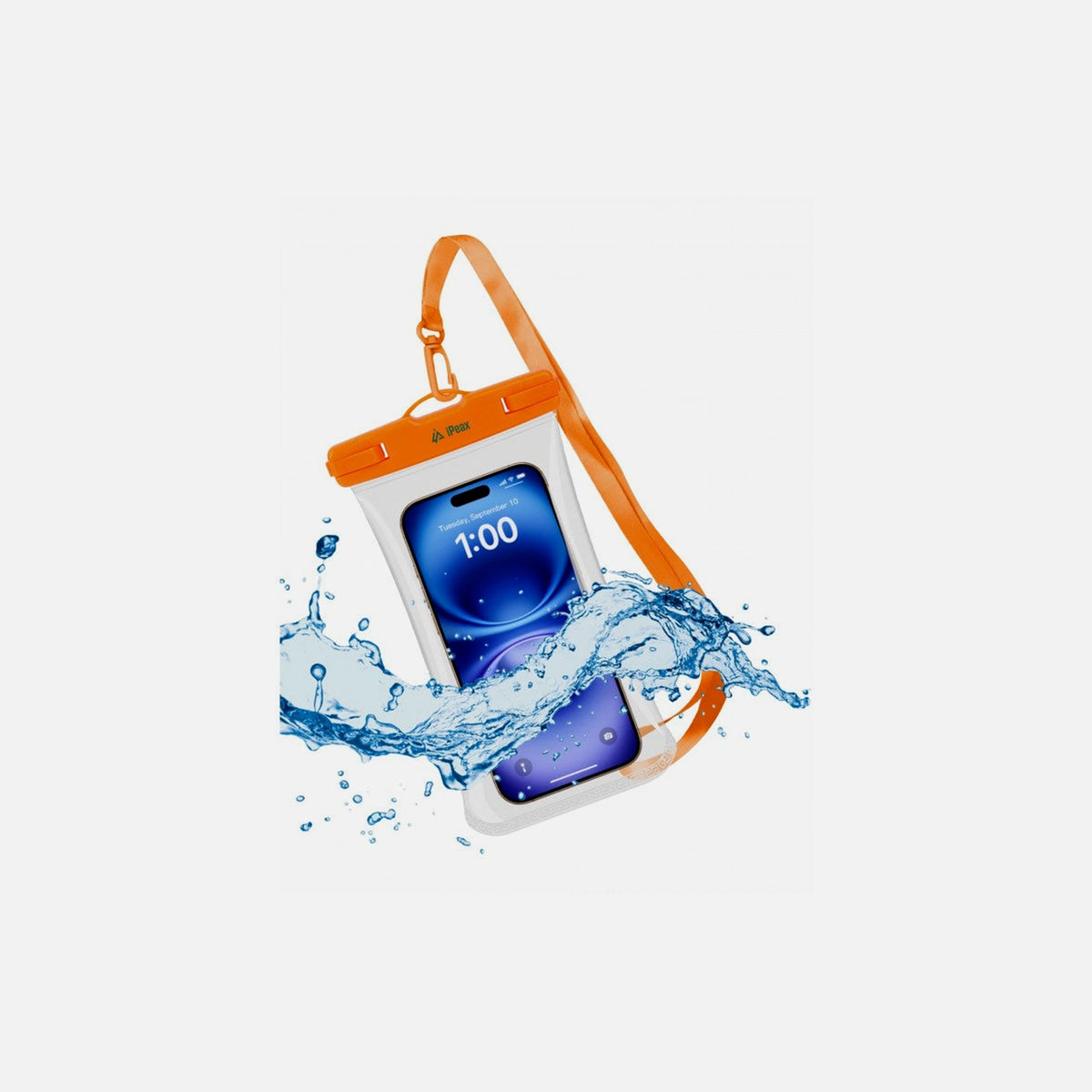iPEAX Waterproof Phone Case IP68 Universal up to 7" – Orange