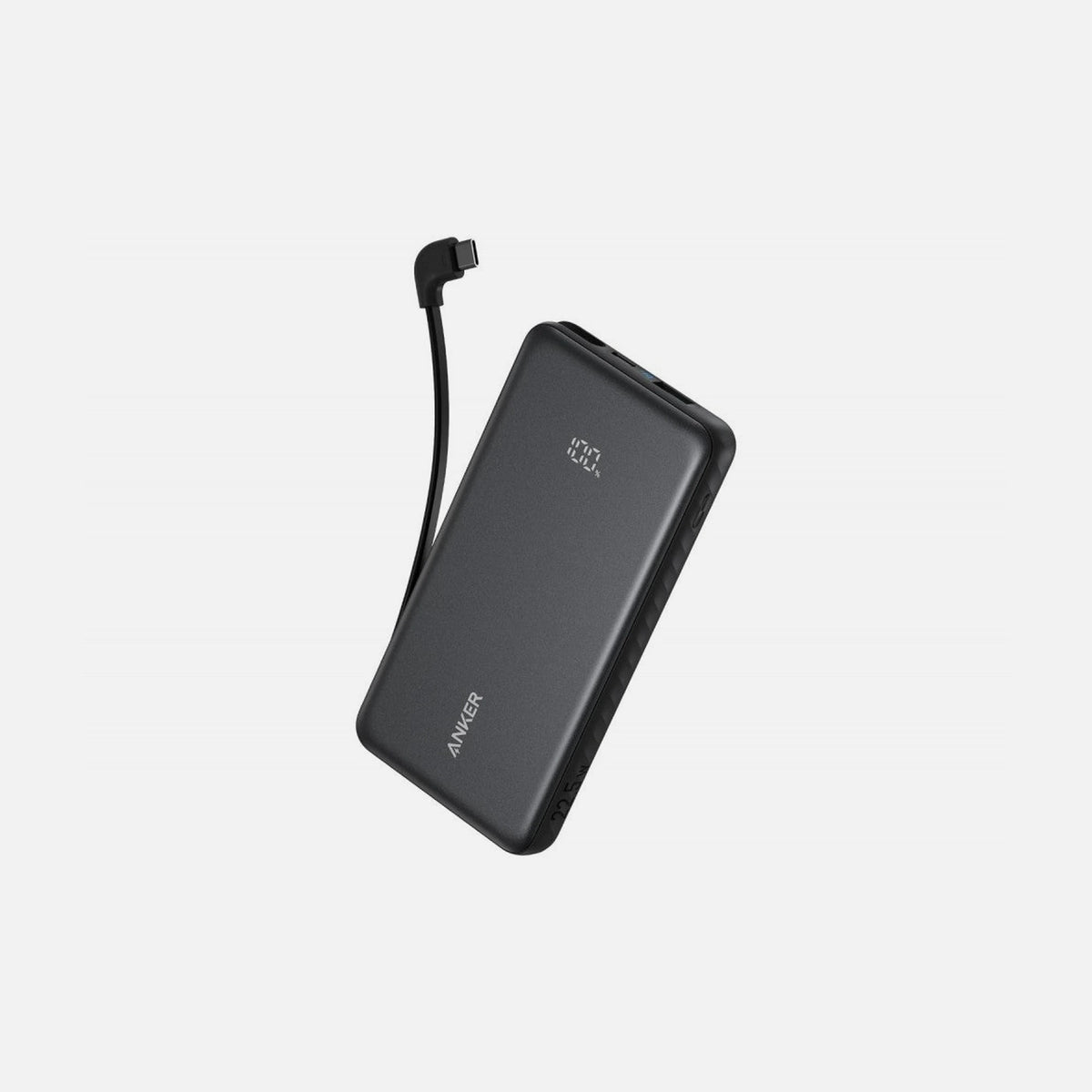 Anker Zolo Power Bank 10000mAh 22.5W – Built-in USB-C Cable, Digital Display, Black