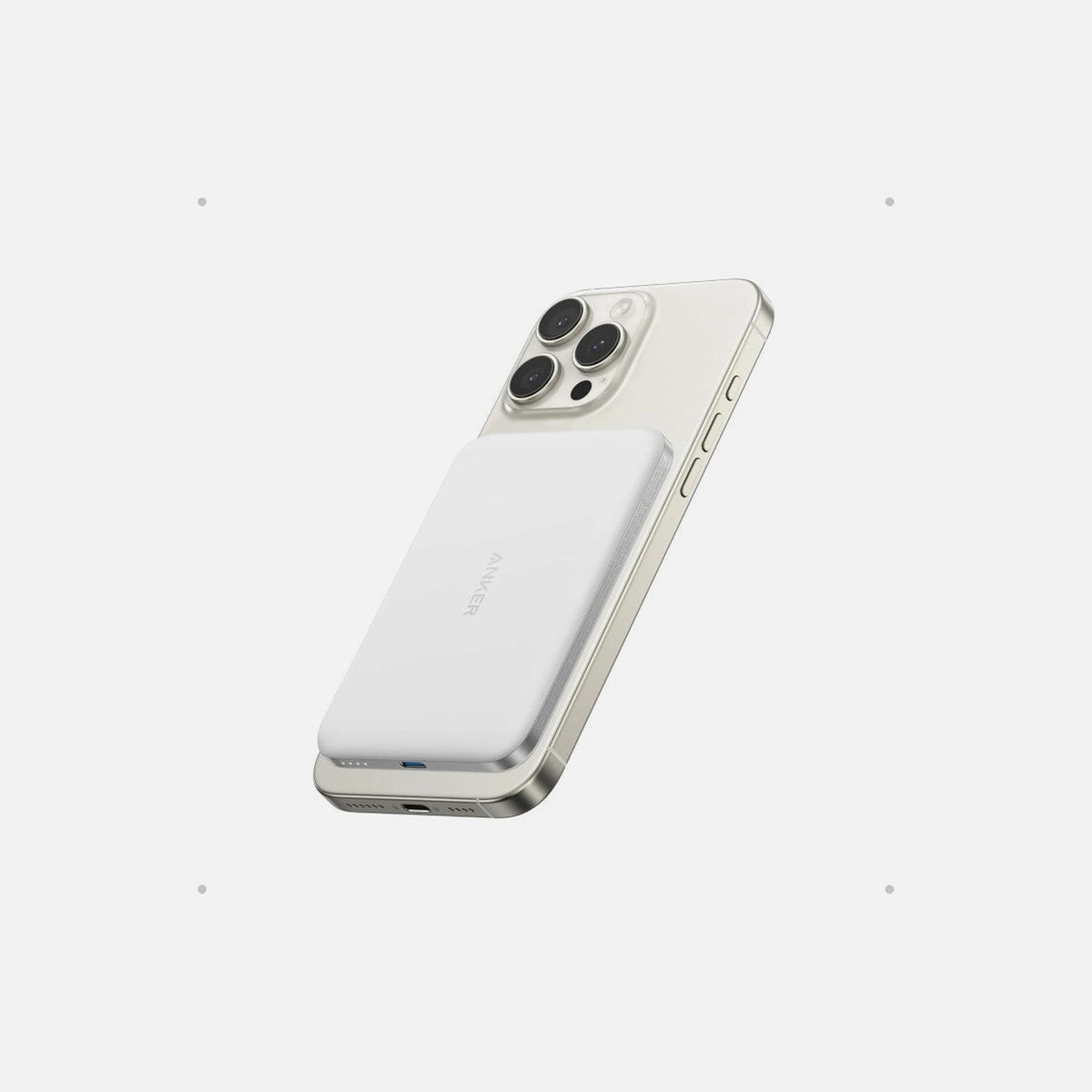 Anker Nano MagSafe Qi2 Magnetic Power Bank 5000mAh – 15W Max, Ultra Slim 8.6mm, White