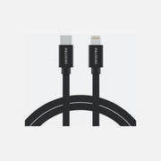 Swissten Textile USB-C to Lightning Cable 2m – Nylon Braided, 3A, 480 Mb/s, Black