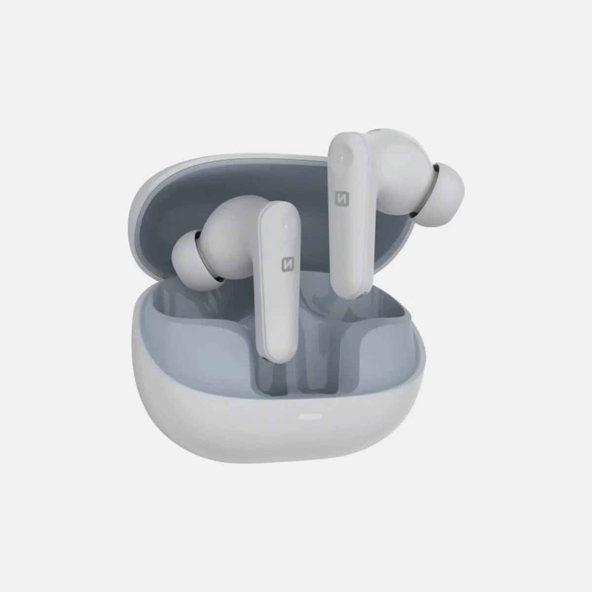 Swissten Focus In-Ear Bluetooth 5.3 Earbuds – ANC, 28h Battery, USB-C Charging Case, White