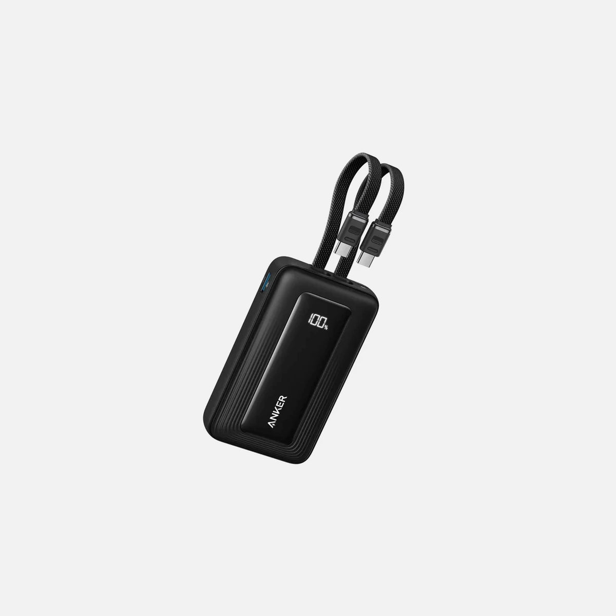 Anker Zolo Power Bank 10000mAh 35W – 2 Built-in USB-C Cables + USB-C + USB-A, Black