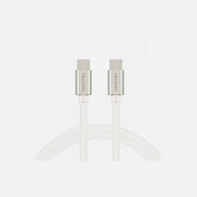 Swissten Textile USB-C to USB-C Cable 3m – 60W, Nylon Braided, Aluminium Connectors, Silver