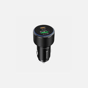 Swissten Car Charger 38W – PD 3.0 USB-C + QC 3.0 USB-A, with USB-C Cable, Black