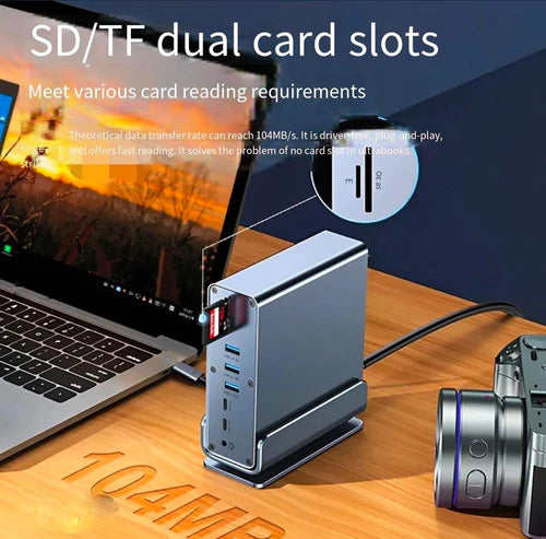 NÖRDIC 15-in-1 USB-C Docking Station – Dual 4K@60Hz Displays, 100W PD & Gigabit Ethernet – view 7
