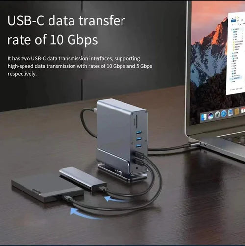 NÖRDIC 15-in-1 USB-C Docking Station – Dual 4K@60Hz Displays, 100W PD & Gigabit Ethernet – view 6