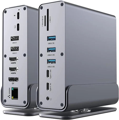NÖRDIC 15-in-1 USB-C Docking Station – Dual 4K@60Hz Displays, 100W PD & Gigabit Ethernet – view 2