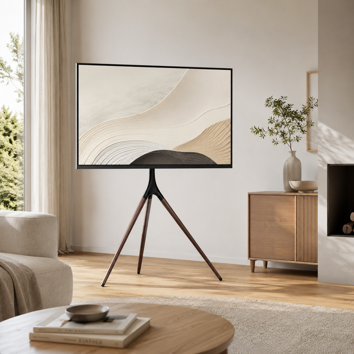 Techly ICA-TR18SAM Tripod TV Floor Stand 45-65″ – 180° Rotation, 35 kg & VESA – view 3