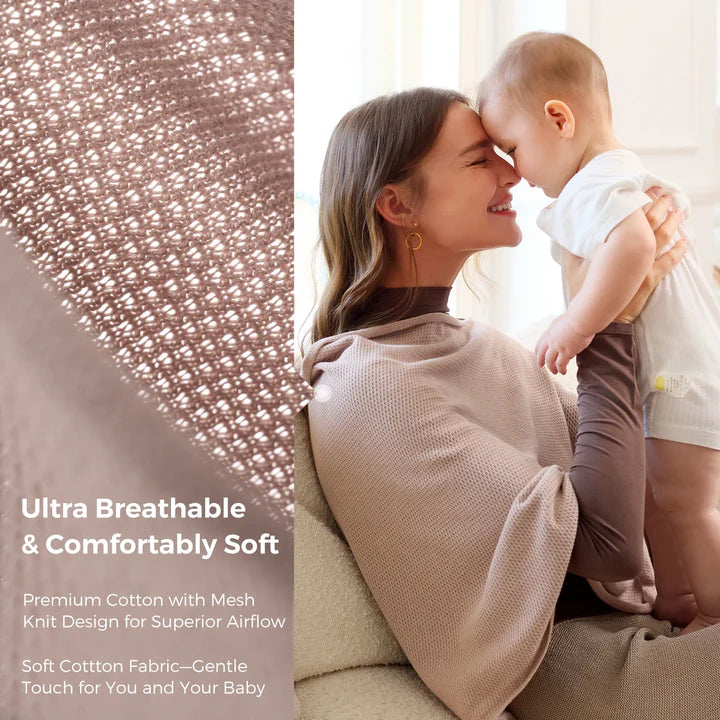 Momcozy Nursing Cover – Soft Breathable Multi-Use Privacy Poncho