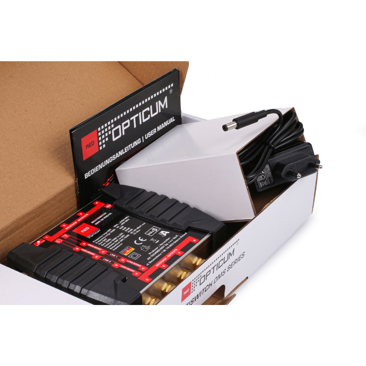 Opticum OMS 9/8 PRO-TR SMATV multiswitch 9 εισόδων 8 εξόδων — Satellite Distribution